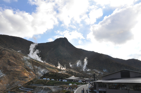 Hakone, Japan: November 4, 2014-Landscape picture of attractive place named Hakone-Yumoto Onsenのeditorial素材