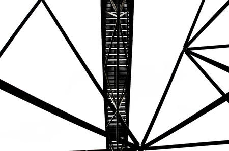 Incredible construction of the Tetrahedron in german Bottrop with stairs leading to the top of the...