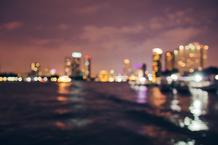 Abstract bokeh lights from  Asiatique the Riverfront, Blurred , thailandの写真素材