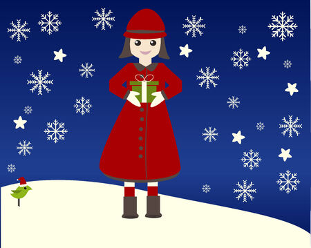 Merry Christmas kidのイラスト素材