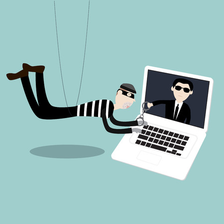 The digital thief be arrestedのイラスト素材