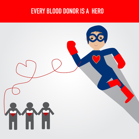 People are hero for blood donationのイラスト素材