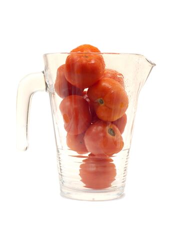 tomatoes in carafeの写真素材