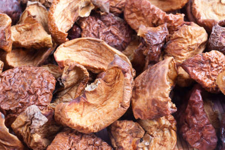 Background of dried slices apples