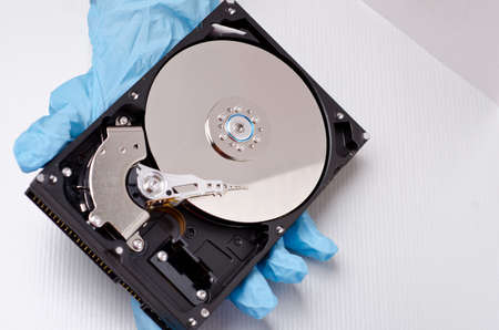 a hard disk cylinder, macro