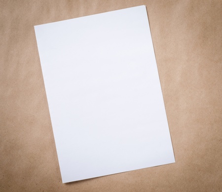 a letter on brown paper backgroundの写真素材