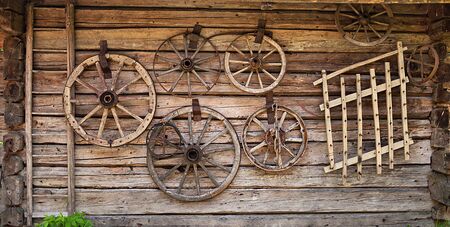 old wooden house wall