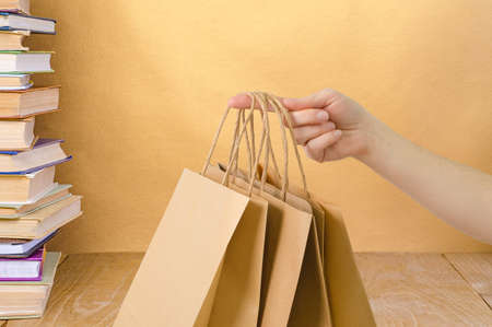 brown craft bagの写真素材