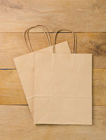 brown kraft bagの写真素材