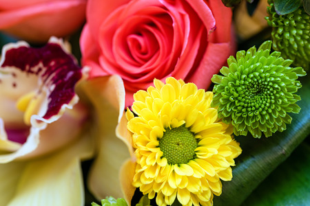 Bunch of bright colourful flowers. Background of flowersの写真素材