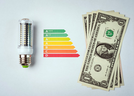 LED is energy saving lamp for save money. Eco conceptの写真素材