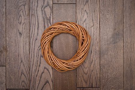 Wreath Twisted Wood Decorationの写真素材