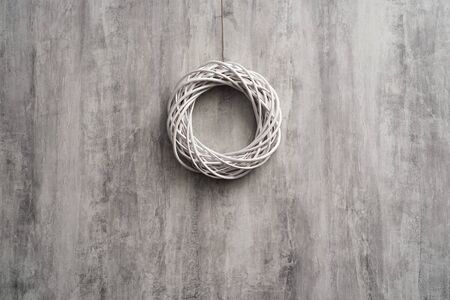 Wreath Twisted Wood Decorationの写真素材