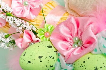 decoration with egg and flowers