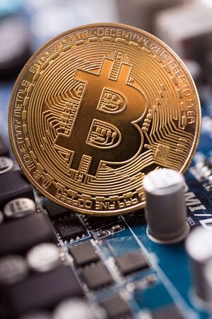 Bitcoin concept coinの写真素材