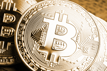 Bitcoin concept coinの写真素材