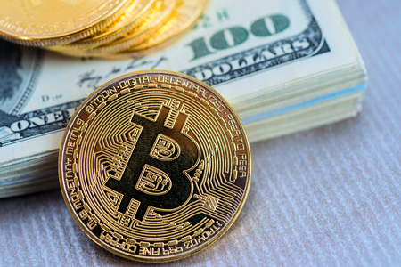 Bitcoin concept coinの写真素材