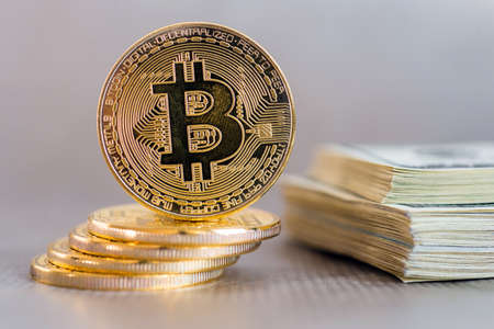 Bitcoin concept coinの写真素材