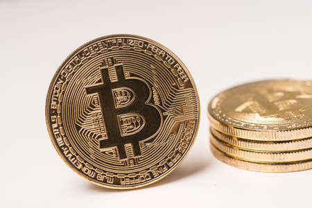 Bitcoin concept coinの写真素材