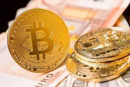 Bitcoin concept coinの写真素材