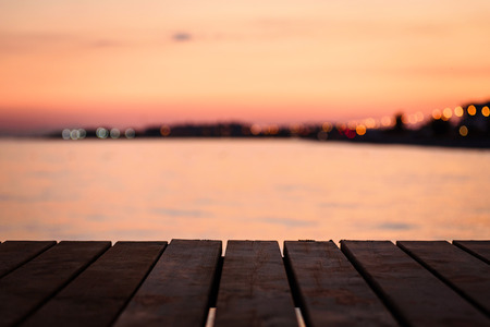 Sunset over the seaの写真素材