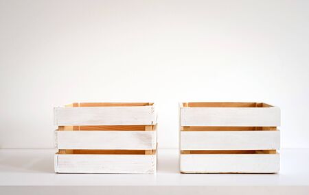 empty wood boxの写真素材