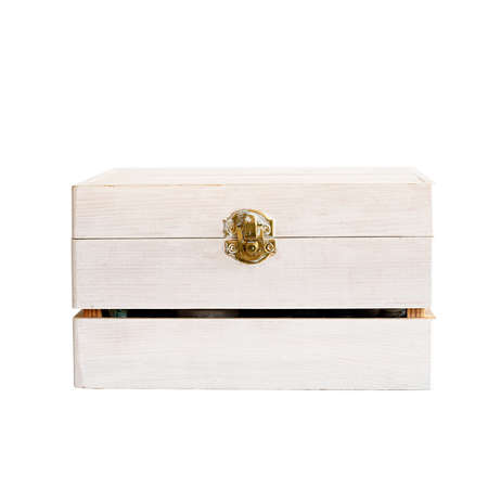 empty wood boxの写真素材