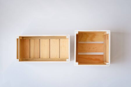 empty wood boxの写真素材
