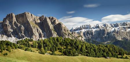 valley in the dolomites alpsの写真素材