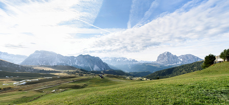 Alps Mountain panorama in Dolomiti Alpsの写真素材