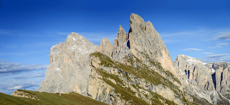 Amazing views in the Dolomites mountains.の写真素材