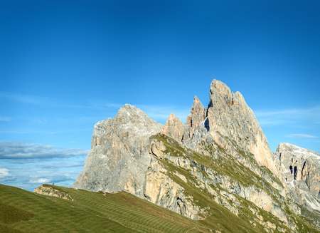 Amazing views in the Dolomites mountains.の写真素材