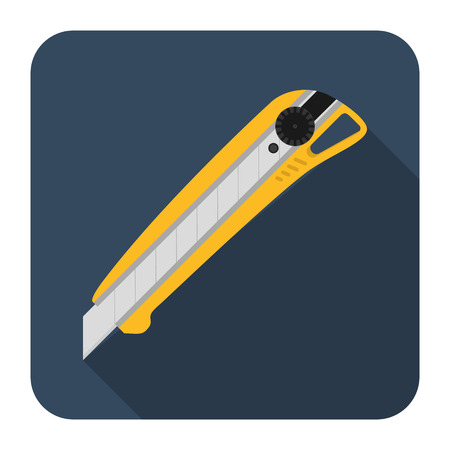 Vector icons of stationery knife in flat designのイラスト素材