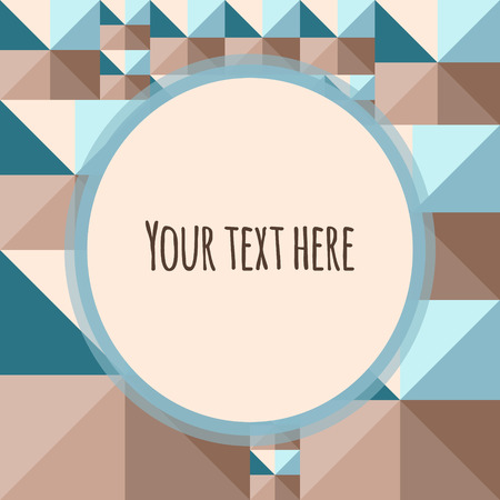 vector geometric abstract background with frame for text or photosのイラスト素材