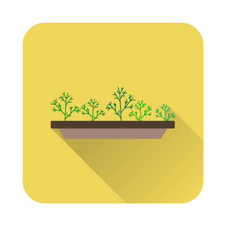 vector flat icon fennel in a potのイラスト素材