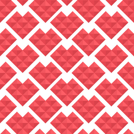 seamless pattern hearts of trianglesのイラスト素材