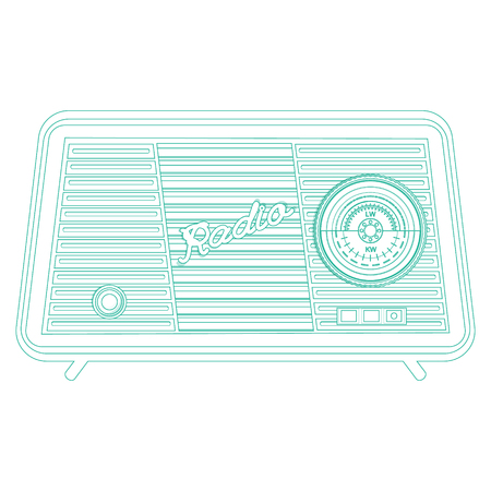 vector retro radio, retro appliancesのイラスト素材