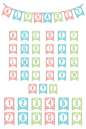 Latin alphabet flags partiesのイラスト素材