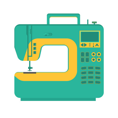 Vector object sewing machine. Flat designのイラスト素材