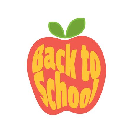 Vector icon. Apple, Back to School.のイラスト素材