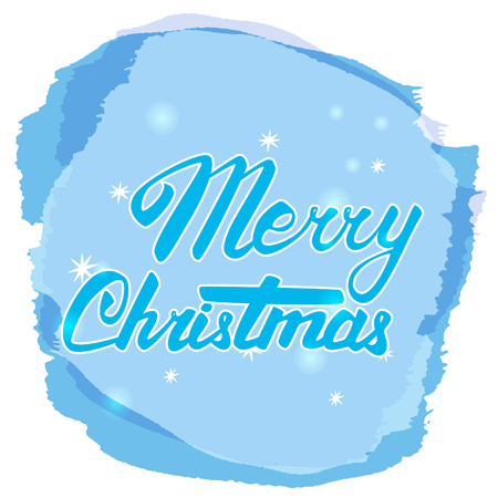 Vector Merry Christmas card. Hand lettering and calligraphy.のイラスト素材