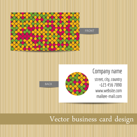 Vector set of business cards templates abstract backgroundのイラスト素材