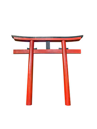 Oriental spiritual concept of Japanese gates indicating the pathの写真素材