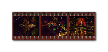 Snippet of as film with Christmas-themed imagesの写真素材
