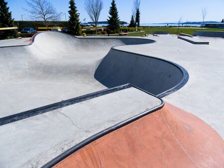 Empty skateboarding rink in Sidney