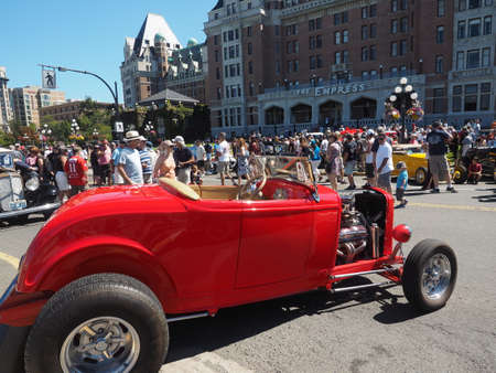 Victoria BC, Canada - July 24, 2016. Northwest Deuce Days, last antique collector car event in Victoria BC, postponed and canceled permanently later as a result of Covid-19 pandemicのeditorial素材
