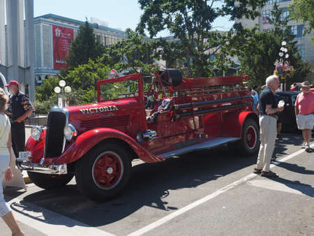 Victoria BC, Canada - July 24, 2016. Northwest Deuce Days, last antique collector car event in...