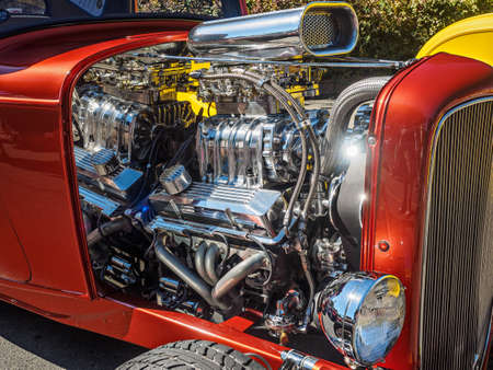 Victoria BC, Canada - July 24, 2016. Northwest Deuce Days, last antique collector car event in...