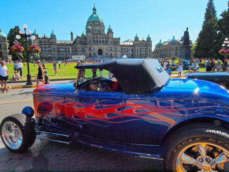 Victoria BC, Canada - July 24, 2016. Northwest Deuce Days, last antique collector car event in Victoria BC, postponed and canceled permanently later as a result of Covid-19 pandemicのeditorial素材