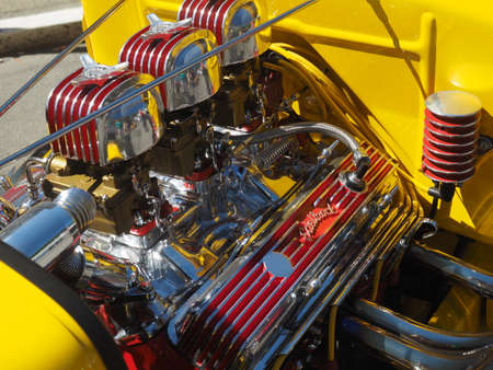 Victoria BC, Canada - July 24, 2016. Northwest Deuce Days, last antique collector car event in...